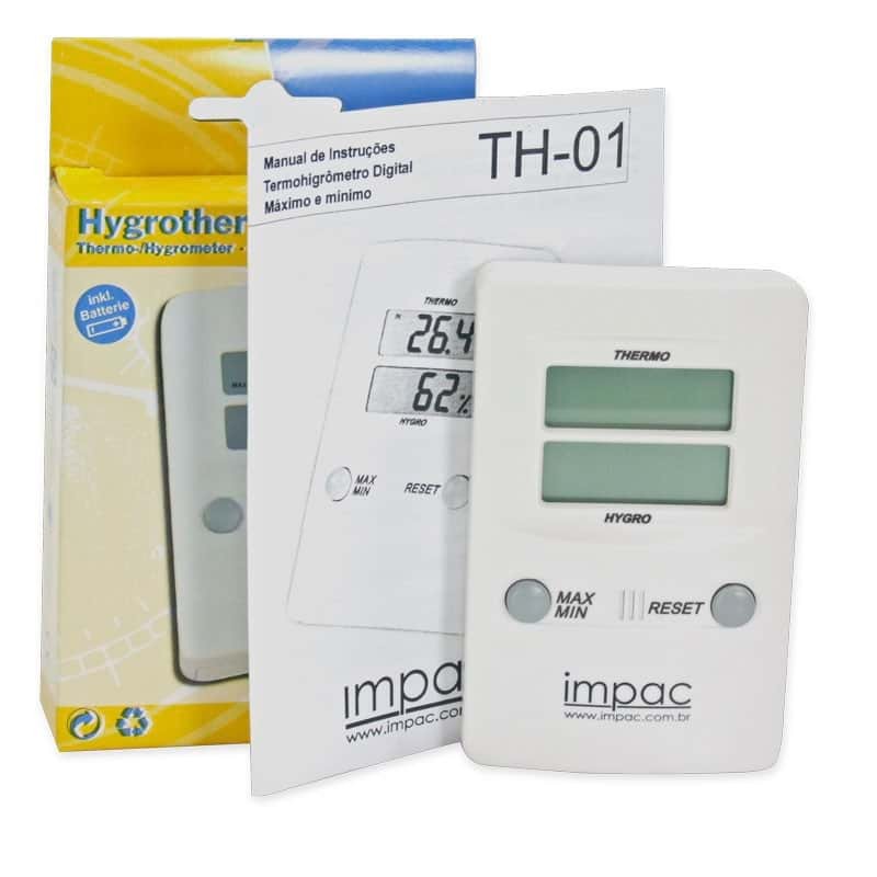 Termohigrômetro Digital Temperatura e Umidade Interna TH-01