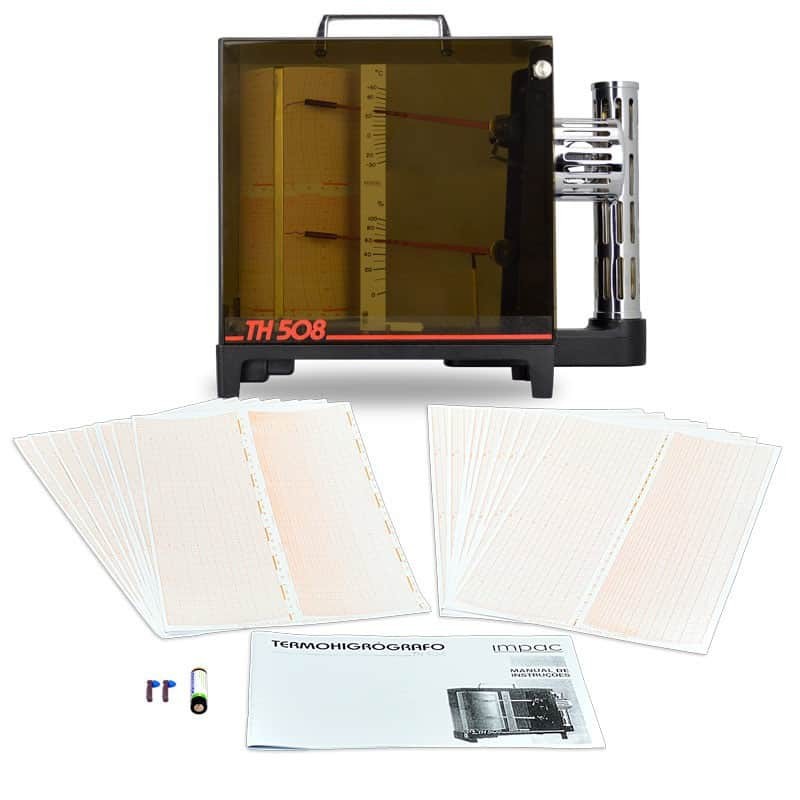 Termohigrógrafo TH-508 Registrador de temperatura e umidade