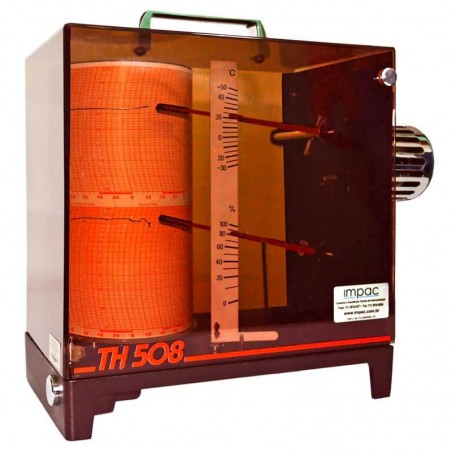 Termohigrógrafo TH-508 Registrador de temperatura e umidade