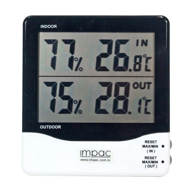 Termo-higrômetro Digital Sensor Externo e Interno TH-03B