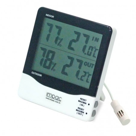Termo-higrômetro Digital Sensor Externo e Interno TH-03B