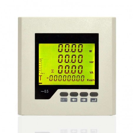 Watímetro Painel 96x96 Multifuncional Trifásico RS485