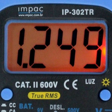 Multímetro True RMS 3 ½ Dígitos IP-302TR Impac