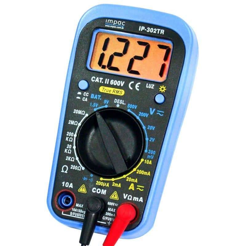 Multímetro True RMS 3 ½ Dígitos IP-302TR Impac