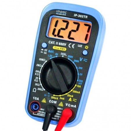 Multímetro True RMS 3 ½ Dígitos IP-302TR Impac