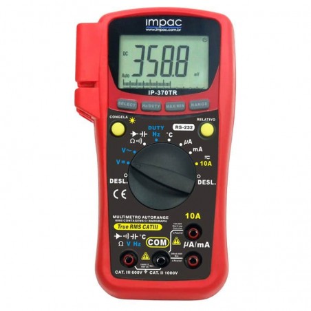 Multímetro RS-232 True RMS 3 5/6 Dígitos IP-370TR Impac