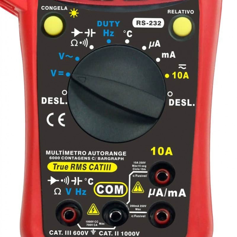 Multímetro RS-232 True RMS 3 5/6 Dígitos IP-370TR Impac