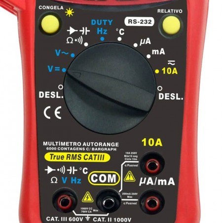 Multímetro RS-232 True RMS 3 5/6 Dígitos IP-370TR Impac