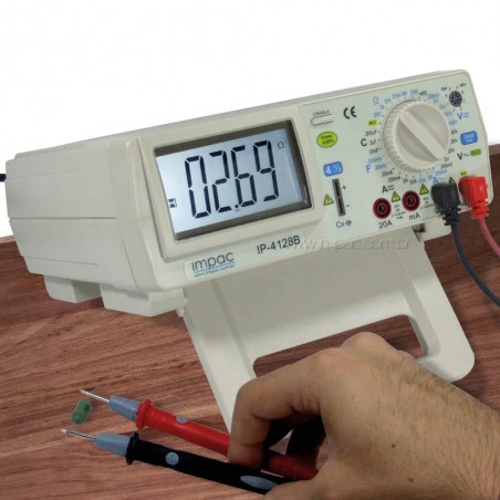 Multímetro de Bancada Digital True RMS 4 1/2 Dígitos Impac IP-4128B