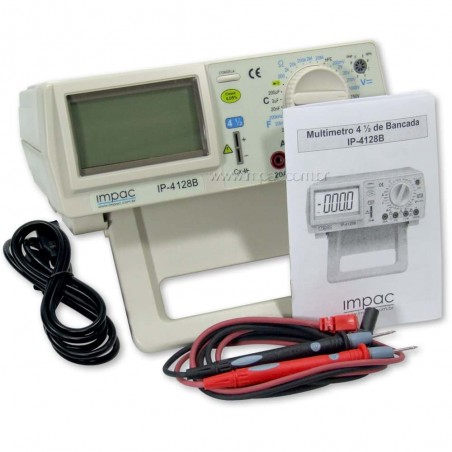 Multímetro de Bancada Digital True RMS 4 1/2 Dígitos Impac IP-4128B