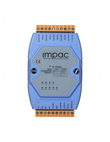 Módulo Entrada Digital Isolada 4 Entradas 5 Saídas Relé RS-485 IP-7065D