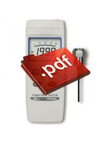 Medidor de Vibração com Tacômetro Data Logger VT8204 Lutron