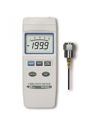 Medidor de Vibração com Tacômetro Data Logger VT8204 Lutron