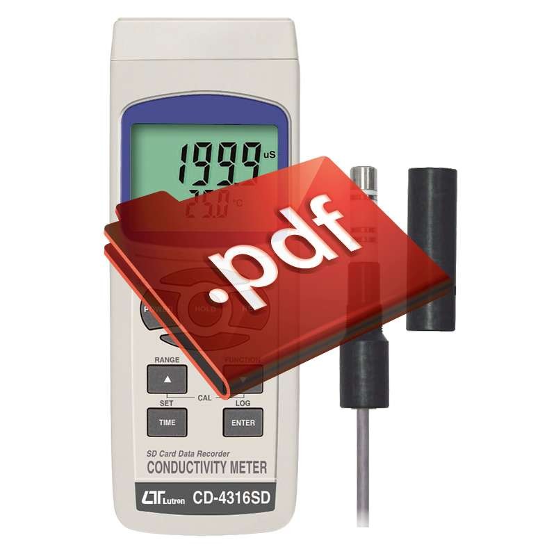 Medidor de Condutividade Datalogger CD-4316SD Lutron