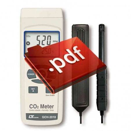 Medidor de co2 Dióxido de Carbono, Temperatura e Umidade GCH-2018