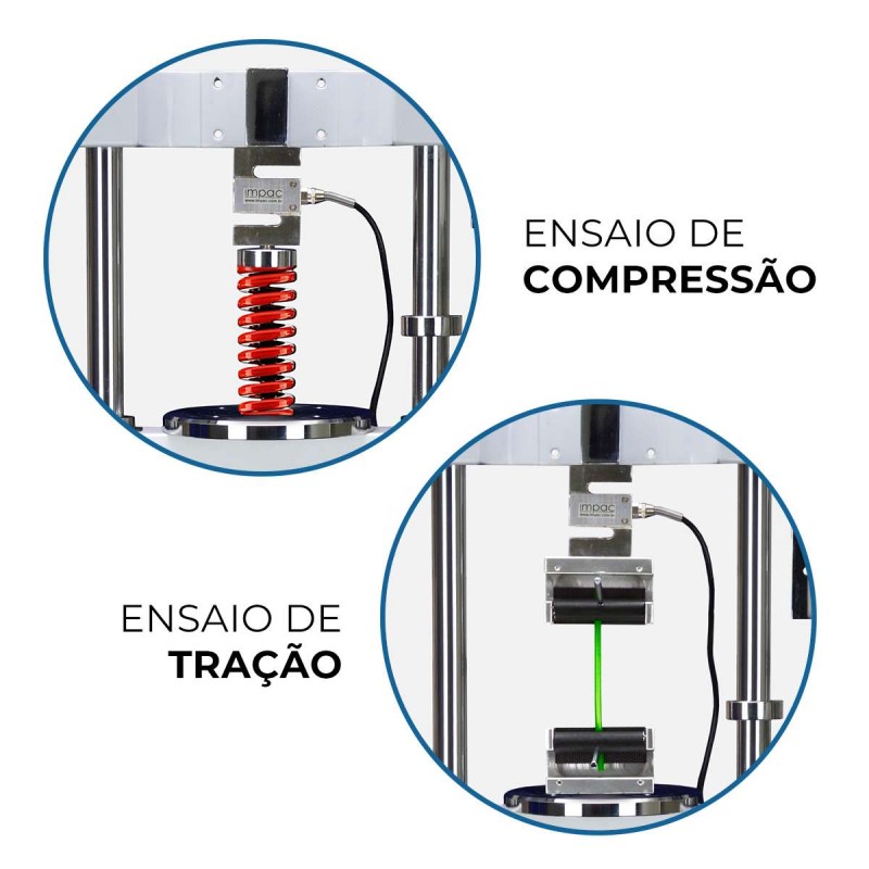 Máquinas de Ensaio Tração e Compressão Eletrônica Impac
