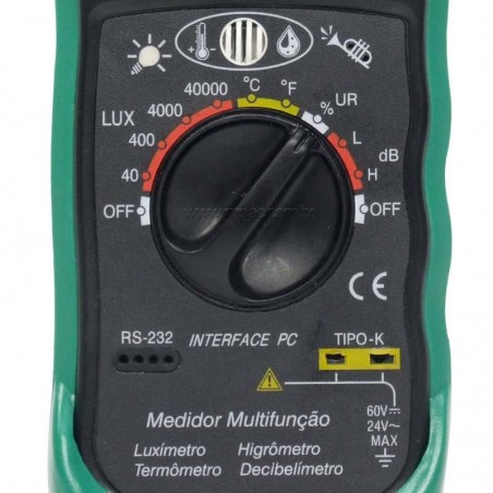 Luxímetro Decibelímetro Termômetro Higrômetro Multifunção