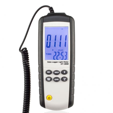 Luxímetro Datalogger 400.000 LUX DT-3808 Medição Luz