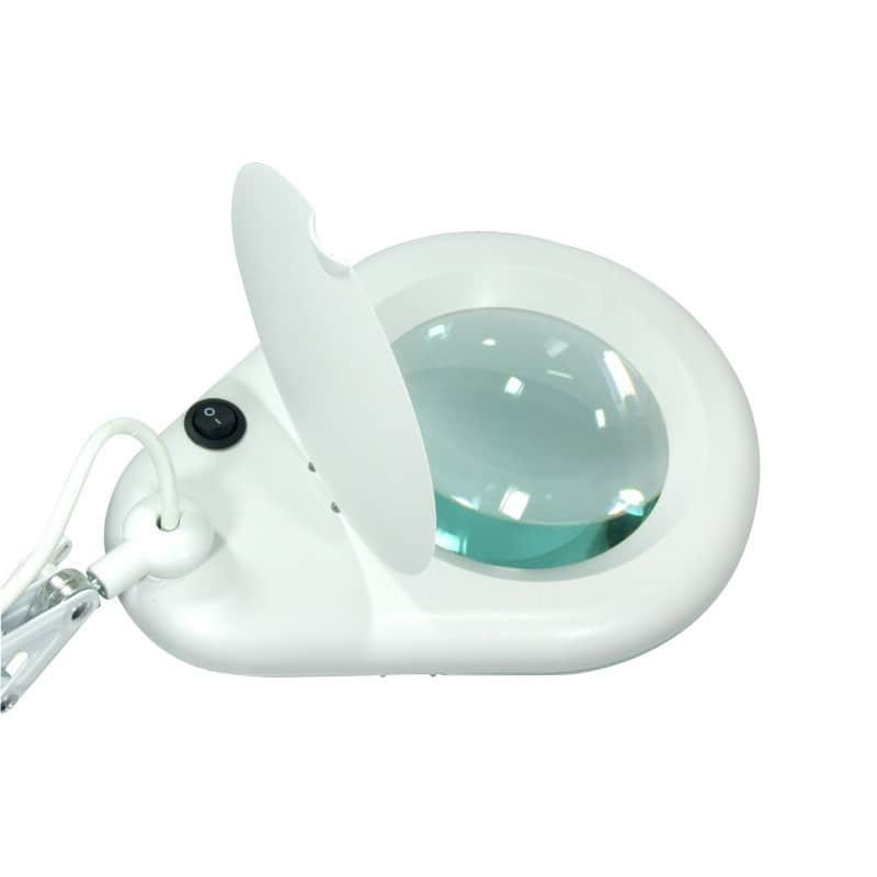 Lupa de mesa com luminária e lente de...