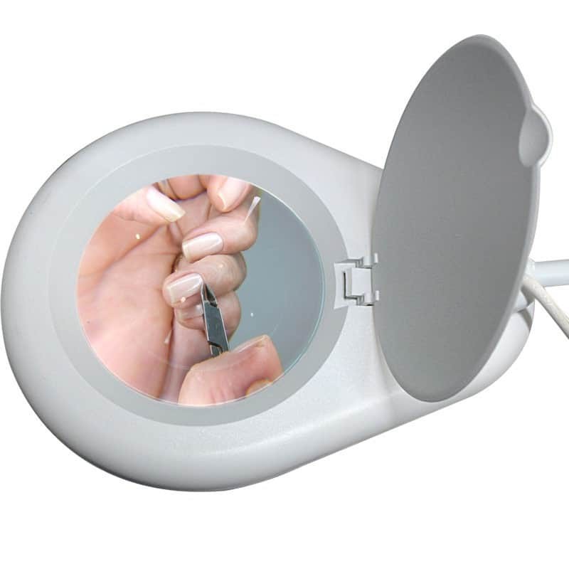 Lupa de mesa com luminária e lente de...