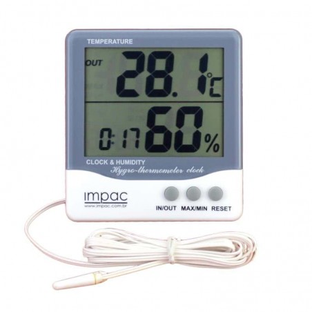 Higrômetro Digital Sensor Interno e Externo TH-08