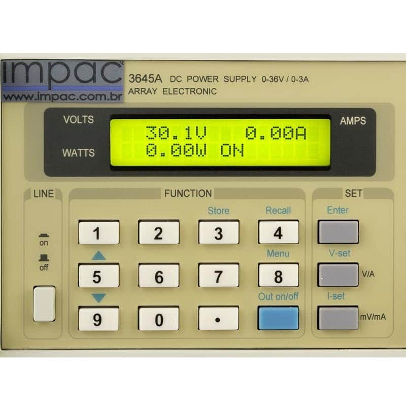 Fonte de Alimentação Digital com Interface p/ PC IP-3645A e IP-3646A