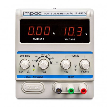 Fonte de Alimentação Digital 15V 2A - IP152D