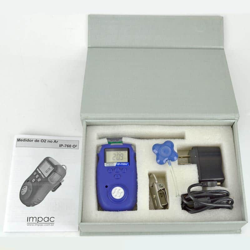 Detector Oxigênio Espaços Confinados NR33 Medidor de Oxigênio Impac