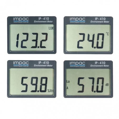 Decibelimetro Luximetro Higrometro Termometro Digital Multifunção IP-410 Impac