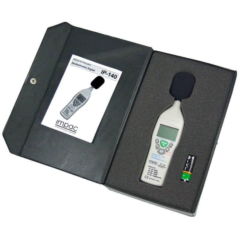 Decibelímetro Digital Impac c/ Memória Digital LCD e Bargraph IP-140