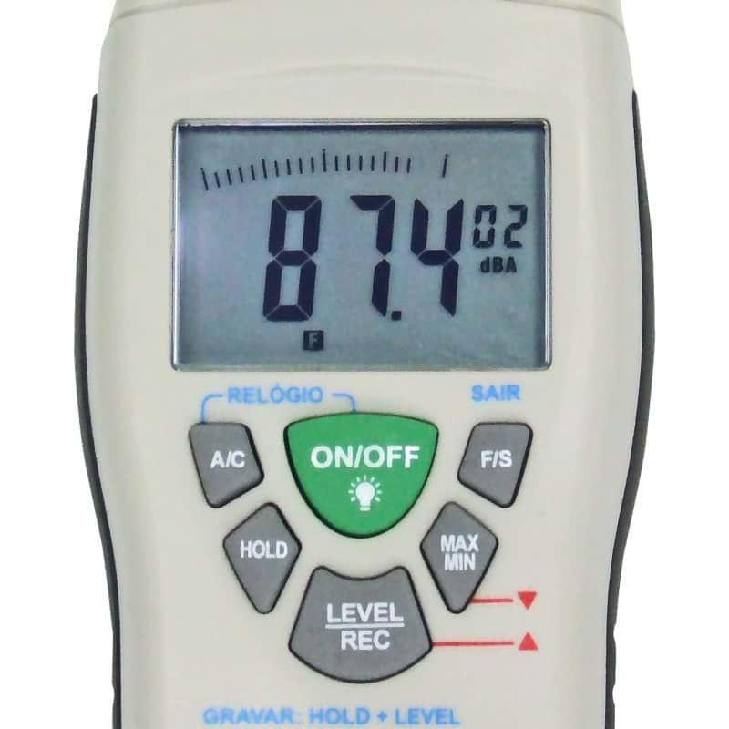 Decibelímetro Digital Impac c/ Memória Digital LCD e Bargraph IP-140