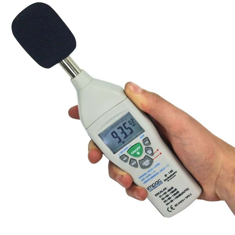 Decibelímetro Digital Impac c/ Memória Digital LCD e Bargraph IP-140