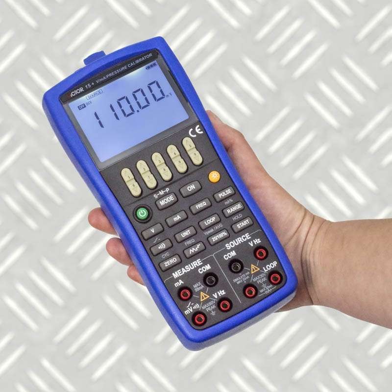 Calibrador Medidor Tensão Corrente CC Frequência e Pulso