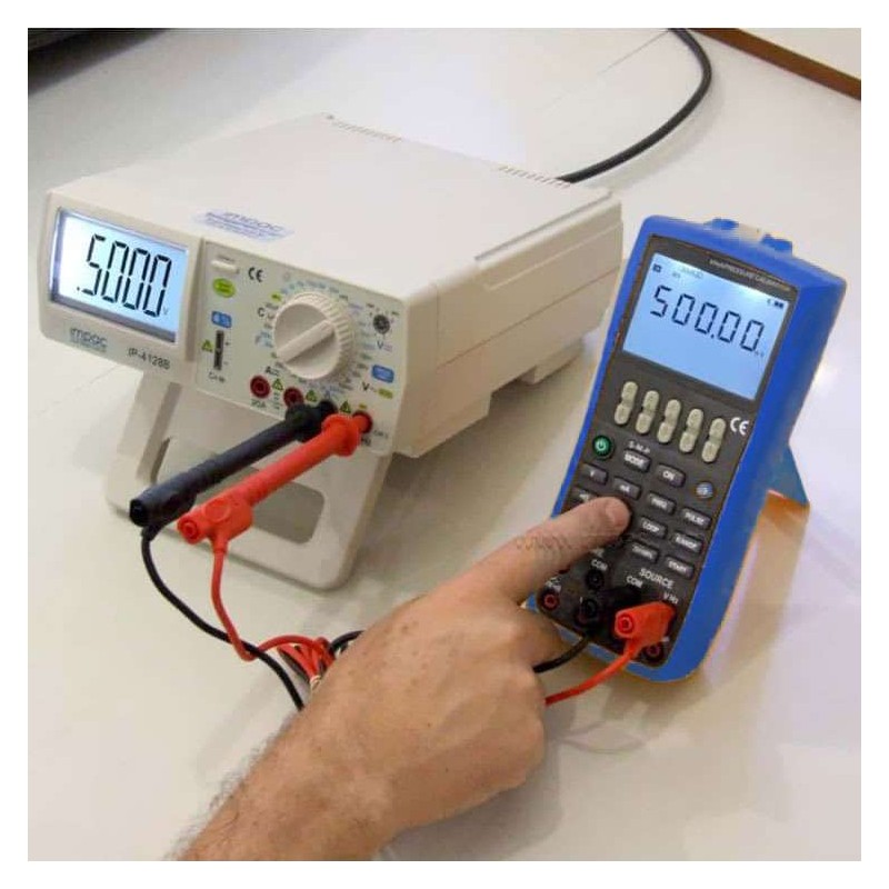 Calibrador Medidor Tensão Corrente CC Frequência e Pulso