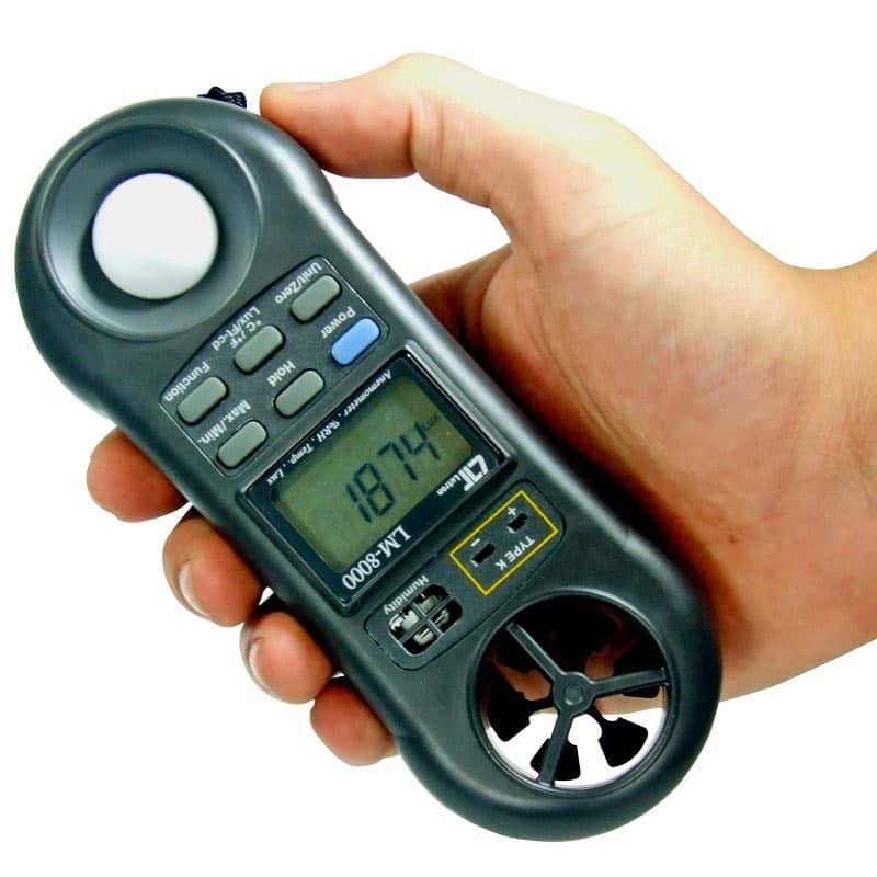 Anemômetro Termohigro Luxímetro Digital LM-8000 Lutron