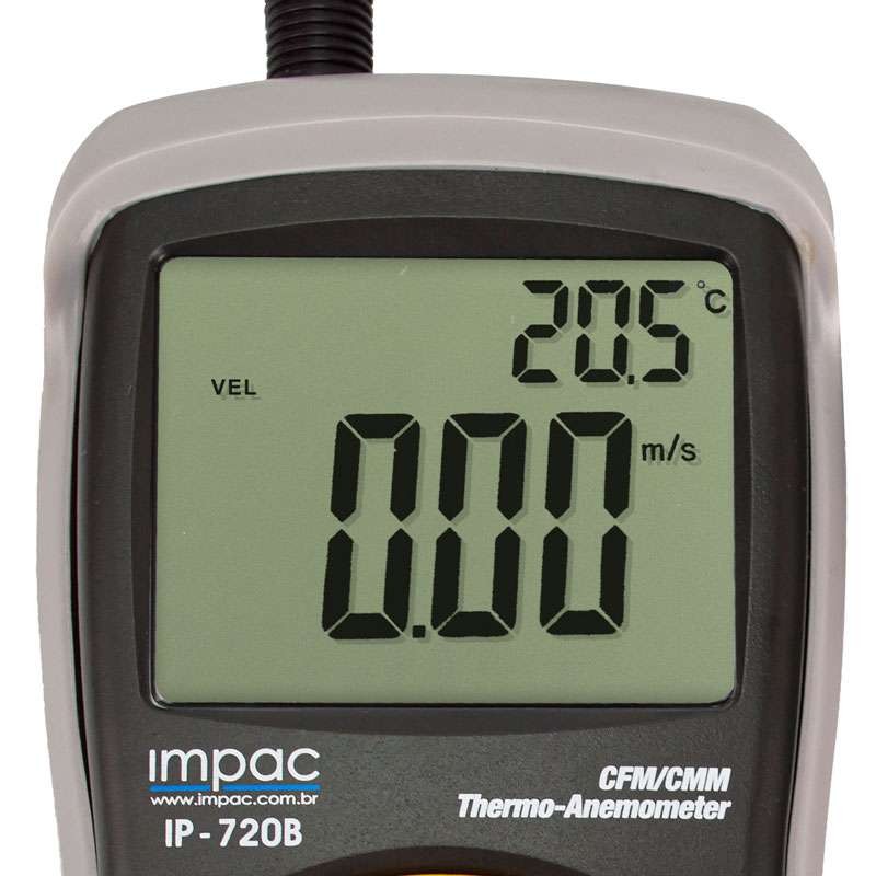 Anemômetro Térmico com Fluxo de Ar CFM/CMM IP-720B