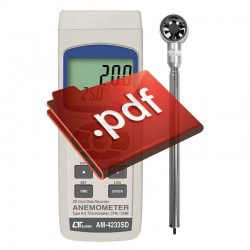 Anemômetro Microhélice com medição vazão ar AM-4233SD Lutron 2